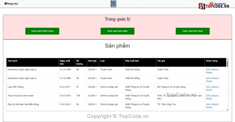 web bán sách,Full code web bán sách online,website asp.net,code asp.net mvc5,code web,báo cáo
